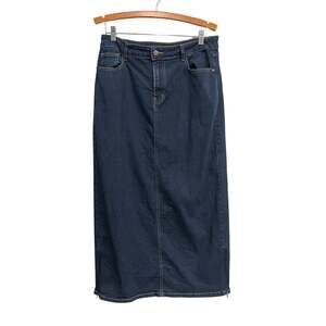 Heritage Denim Denim Midi Skirt Size Large Cotton Stretch